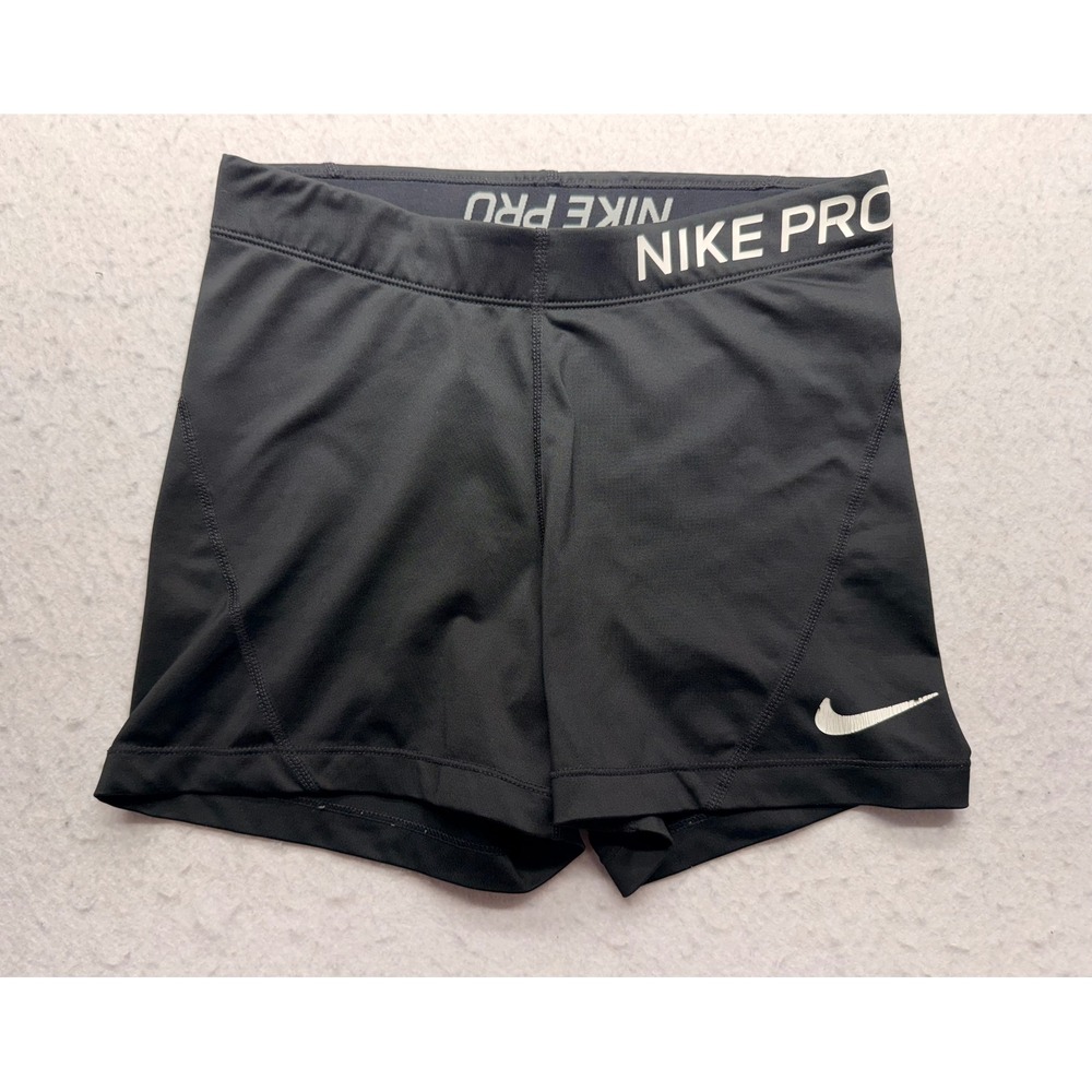 Nike Pro Womens Black Dri-FIT Compression Shorts Size Medium 3 Inch Inseam